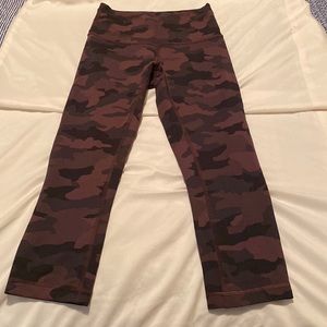 Lululemon Brown Camo Wunder Train Leggings - 21”